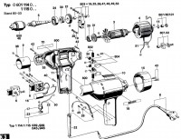 Bosch 0 601 114 903  Drill 220 V / Eu Spare Parts